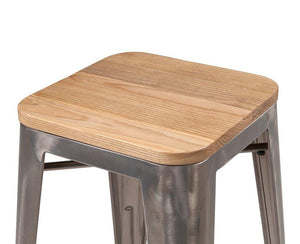 Tolix Style Steel Stackable Barstool 30 Inch