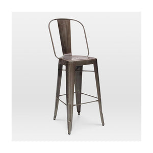 Tolix Style Steel Bar Chair 30 Inch