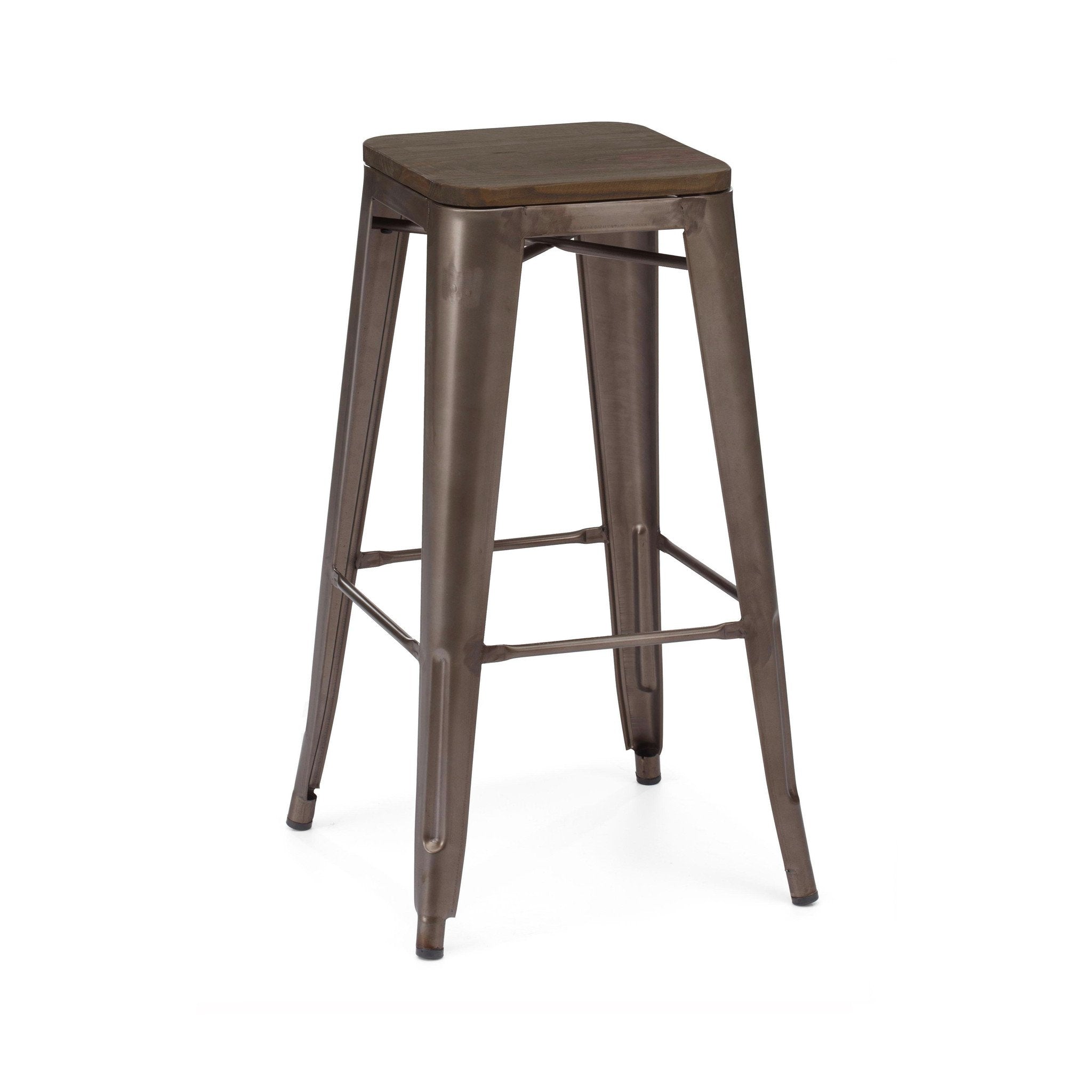 Tolix Style Steel Stackable Barstool 30 Inch
