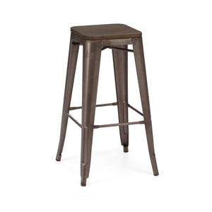 Tolix Style Steel Stackable Barstool 30 Inch
