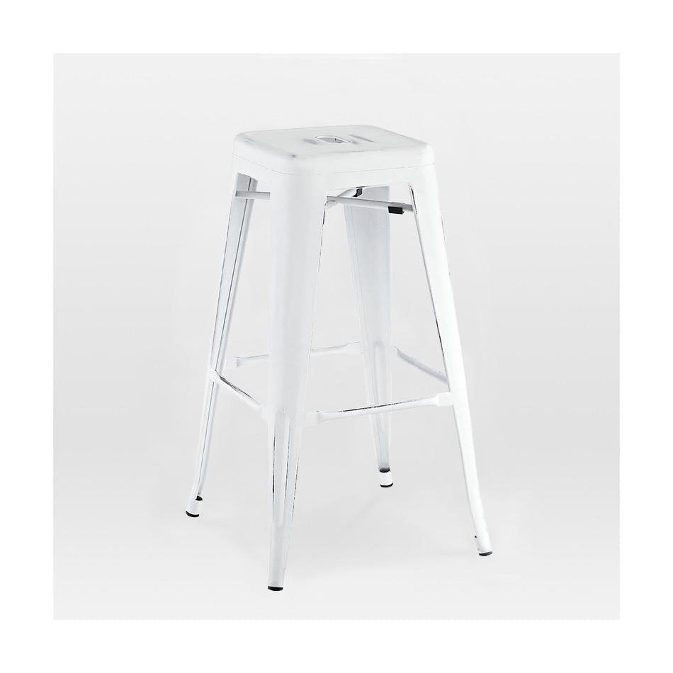 Tolix Style Steel Stackable Barstool 30 Inch