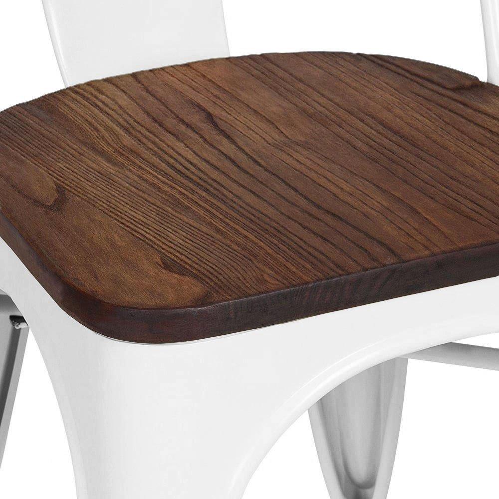 Tolix Style Steel Stackable Side Chair (Set of 2)
