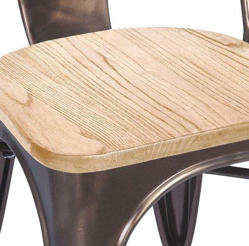 Tolix Style Steel Stackable Side Chair (Set of 4)