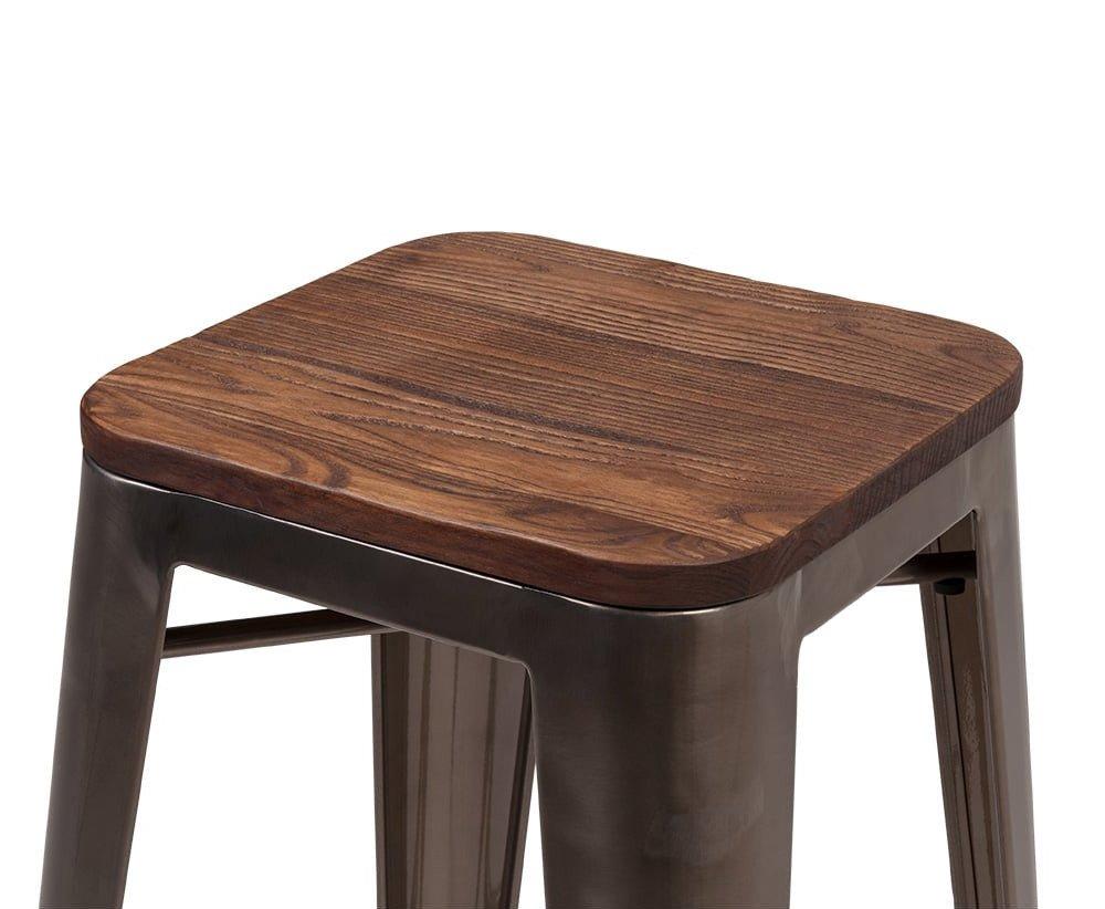 Tolix Style Steel Stackable Barstool 30 Inch
