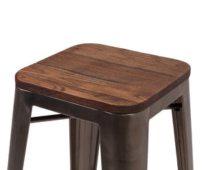 Tolix Style Steel Stackable Barstool 30 Inch