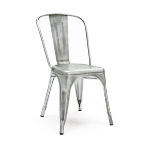 Tolix Style Steel Stackable Side Chair (Set of 4)