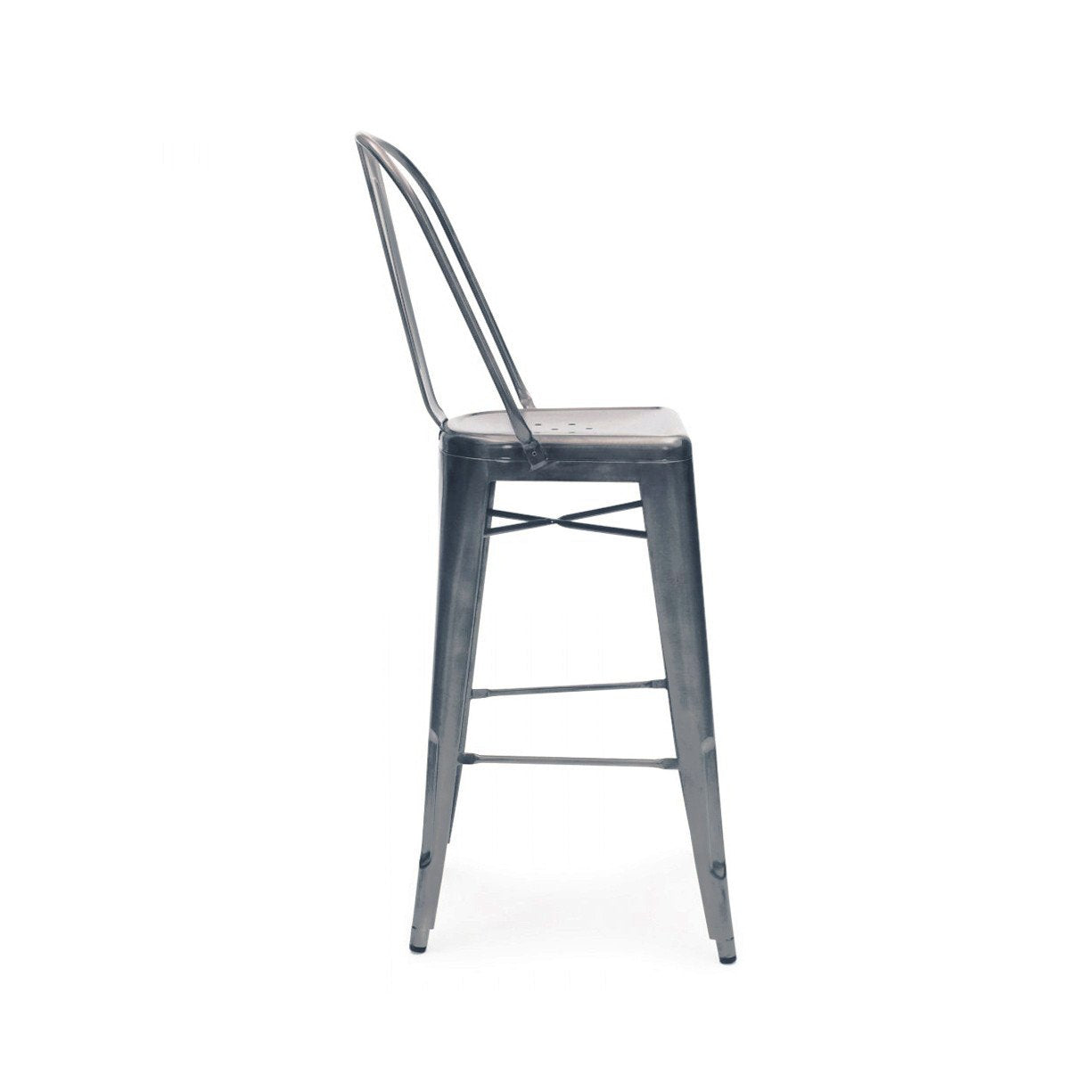 Tolix Style Steel Bar Chair 30 Inch