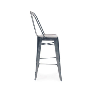 Tolix Style Steel Bar Chair 30 Inch