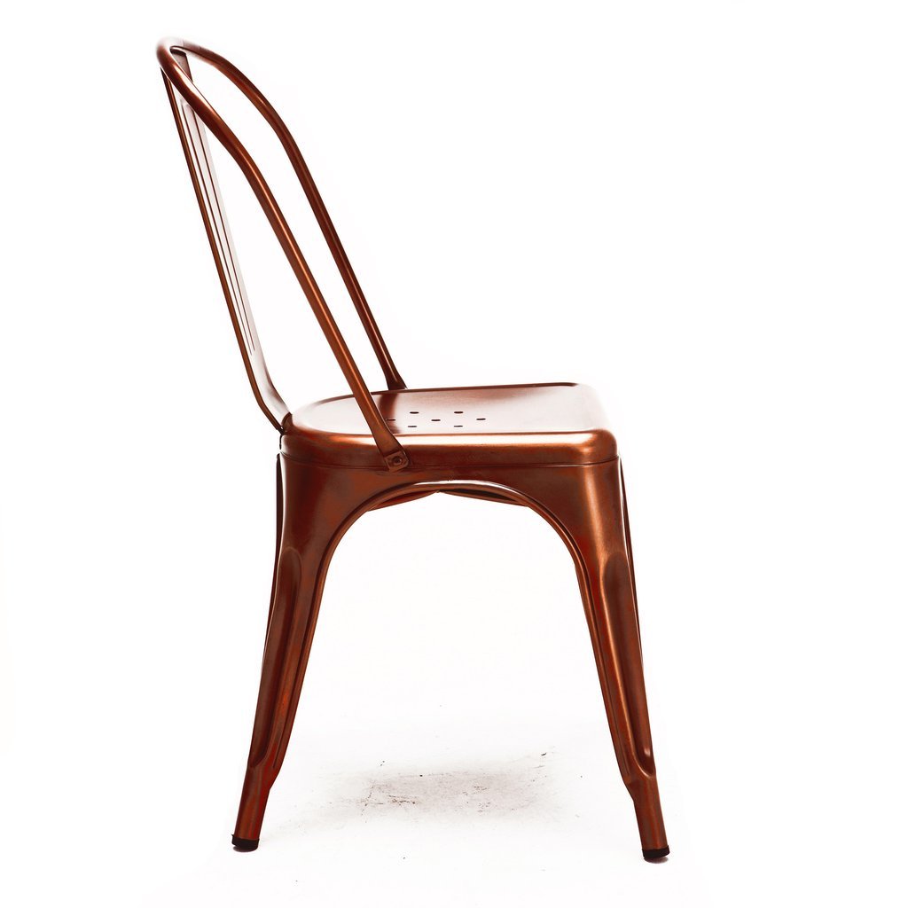 Tolix Style Steel Stackable Side Chair (Set of 4)