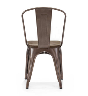Tolix Style Steel Stackable Side Chair (Set of 4)