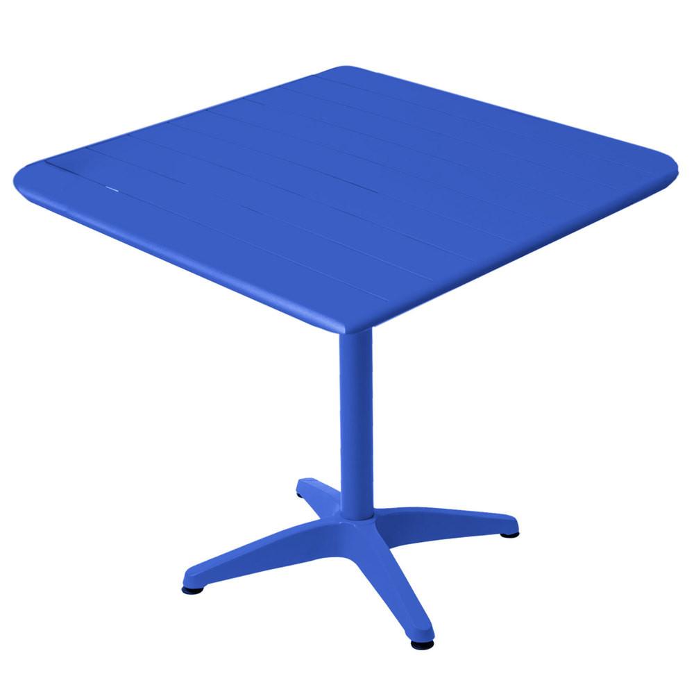 Outdoor Powder Coated Aluminum Dining Height Table and Base - Blue