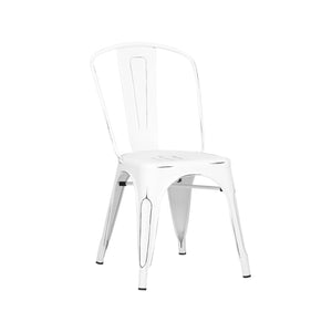 Tolix Style Steel Stackable Side Chair (Set of 4)