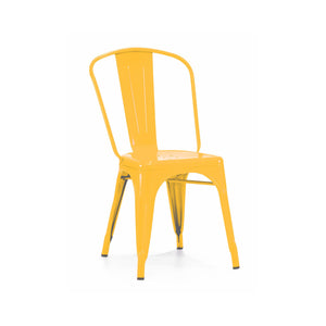 Tolix Style Steel Stackable Side Chair (Set of 4)