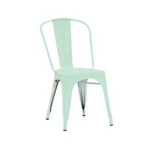 Tolix Style Steel Stackable Side Chair (Set of 4)