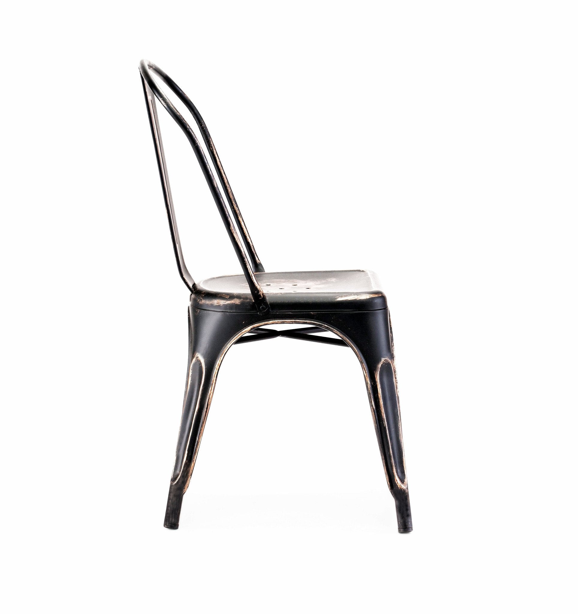 Tolix Style Steel Stackable Side Chair (Set of 4)