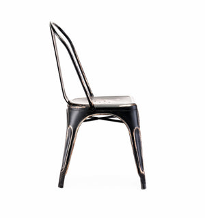 Tolix Style Steel Stackable Side Chair (Set of 4)