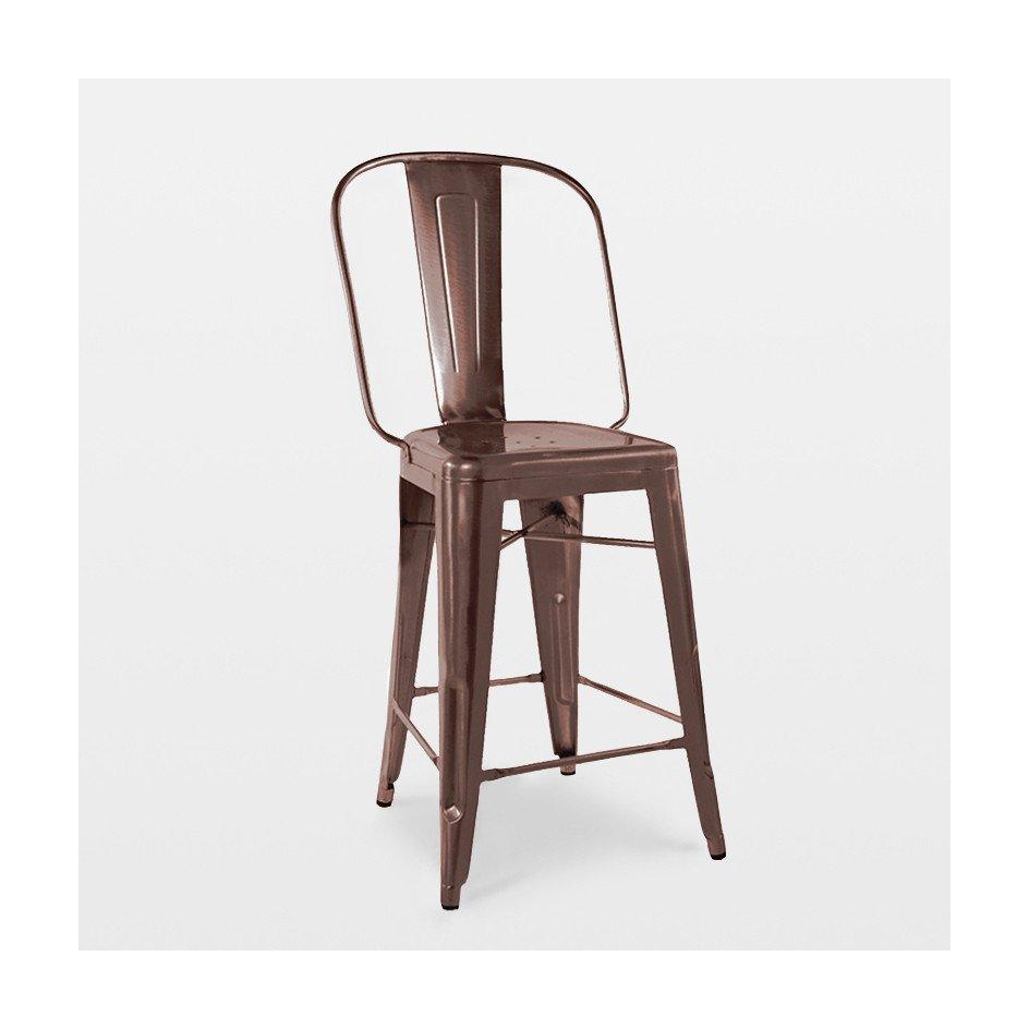 Tolix Style Steel Counter Chair 24 Inch