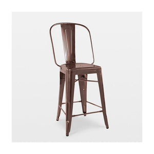 Tolix Style Steel Counter Chair 24 Inch
