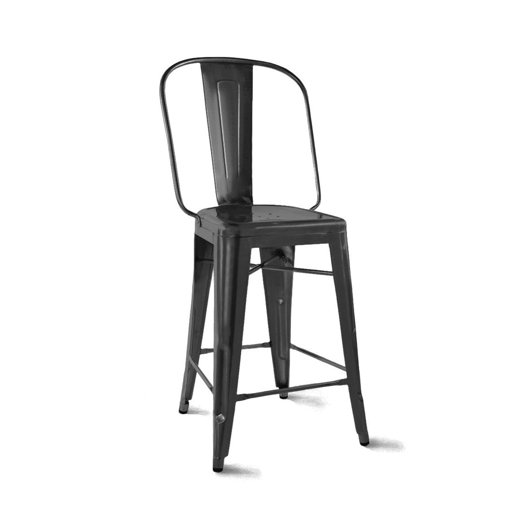 Tolix Style Steel Counter Chair 24 Inch