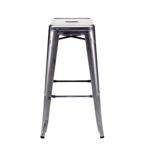 Tolix Style Steel Stackable Barstool 30 Inch