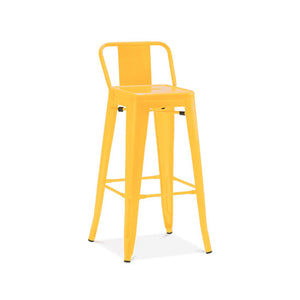 Tolix Style Low Back Steel Counter Stool 26 Inch