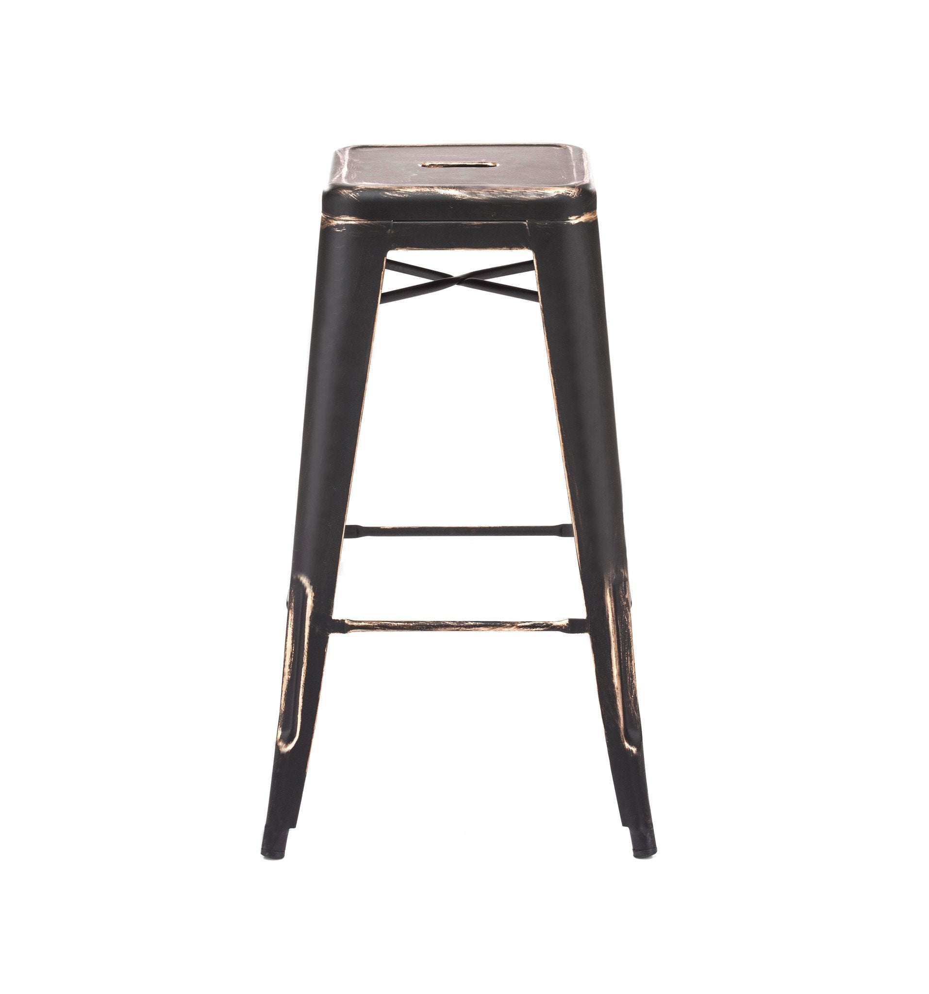 Tolix Style Steel Stackable Barstool 30 Inch