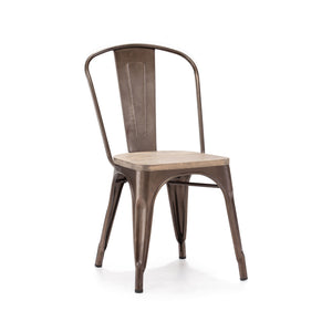 Tolix Style Steel Stackable Side Chair (Set of 4)