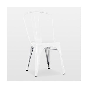 Tolix Style Steel Stackable Side Chair (Set of 2)