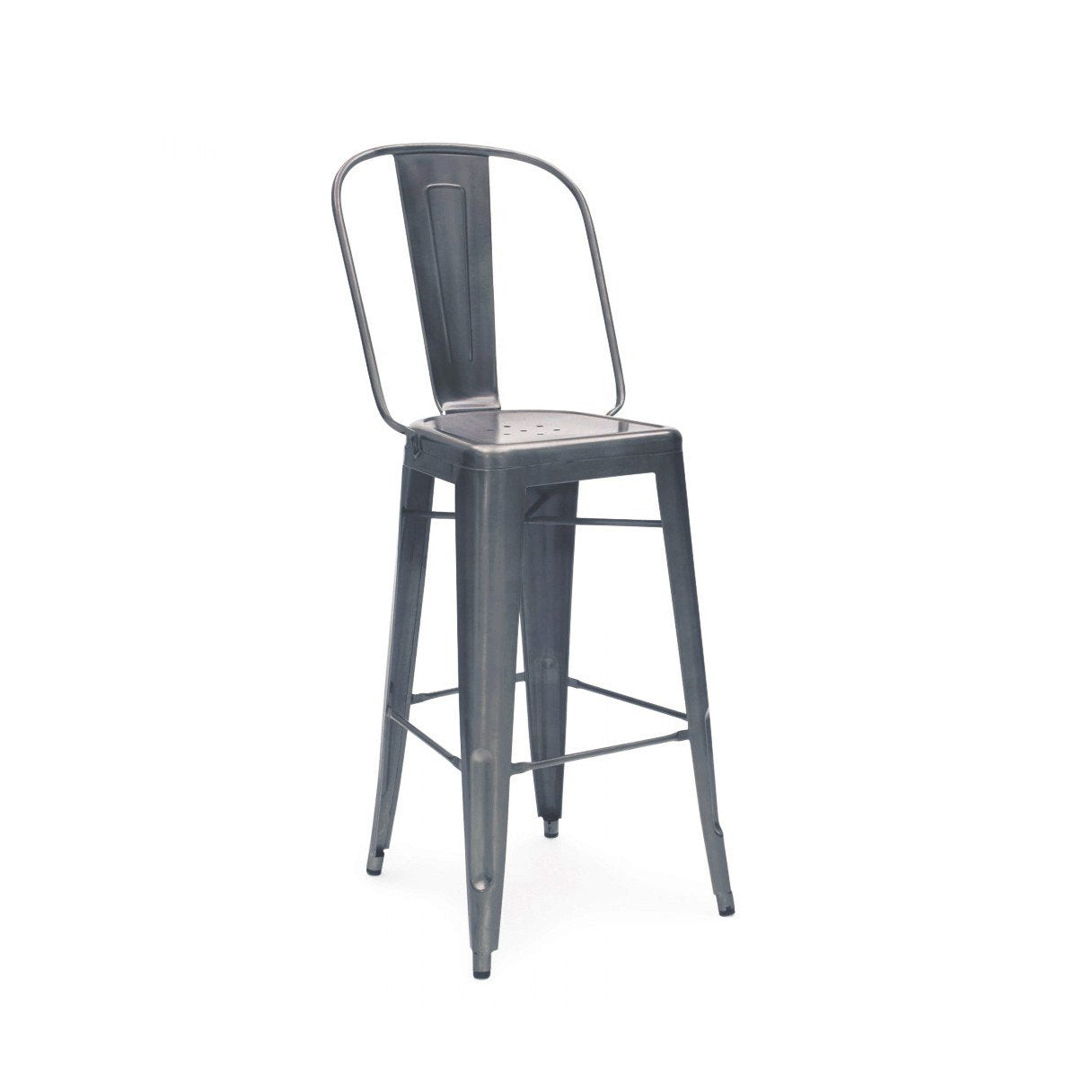 Tolix Style Steel Bar Chair 30 Inch