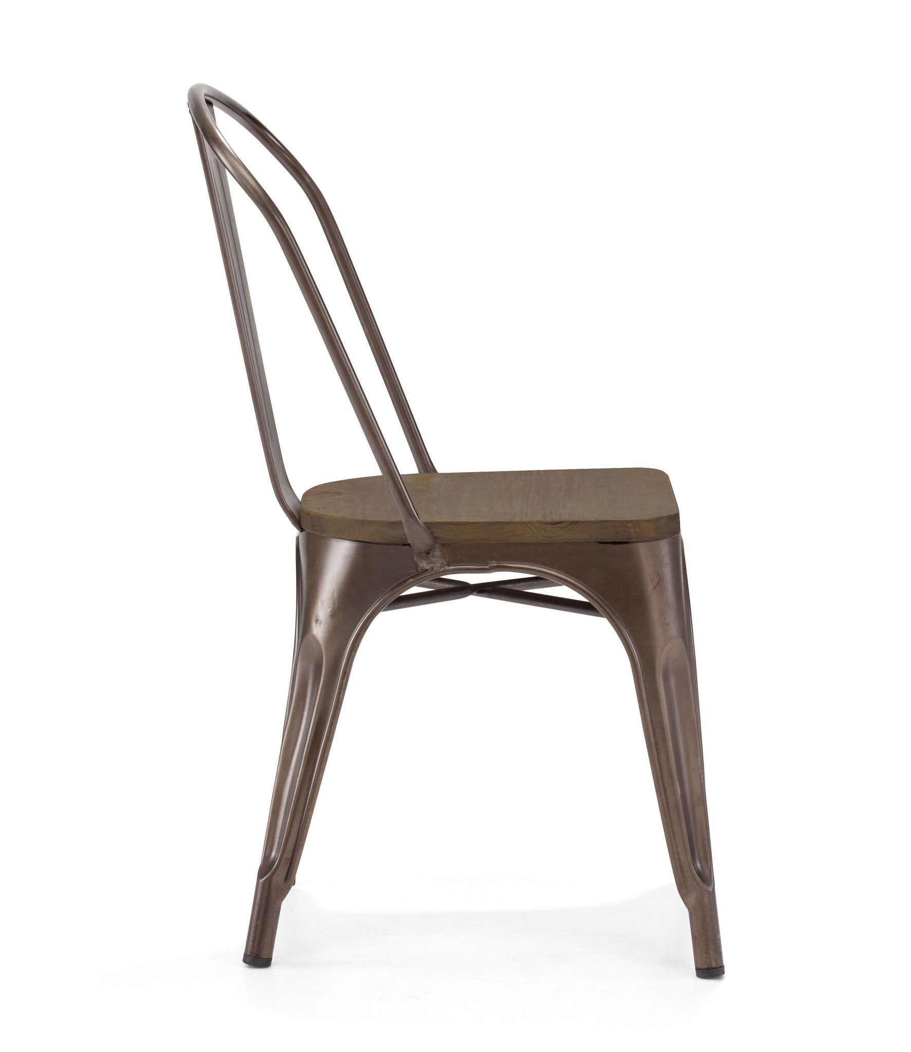Tolix Style Steel Stackable Side Chair (Set of 4)