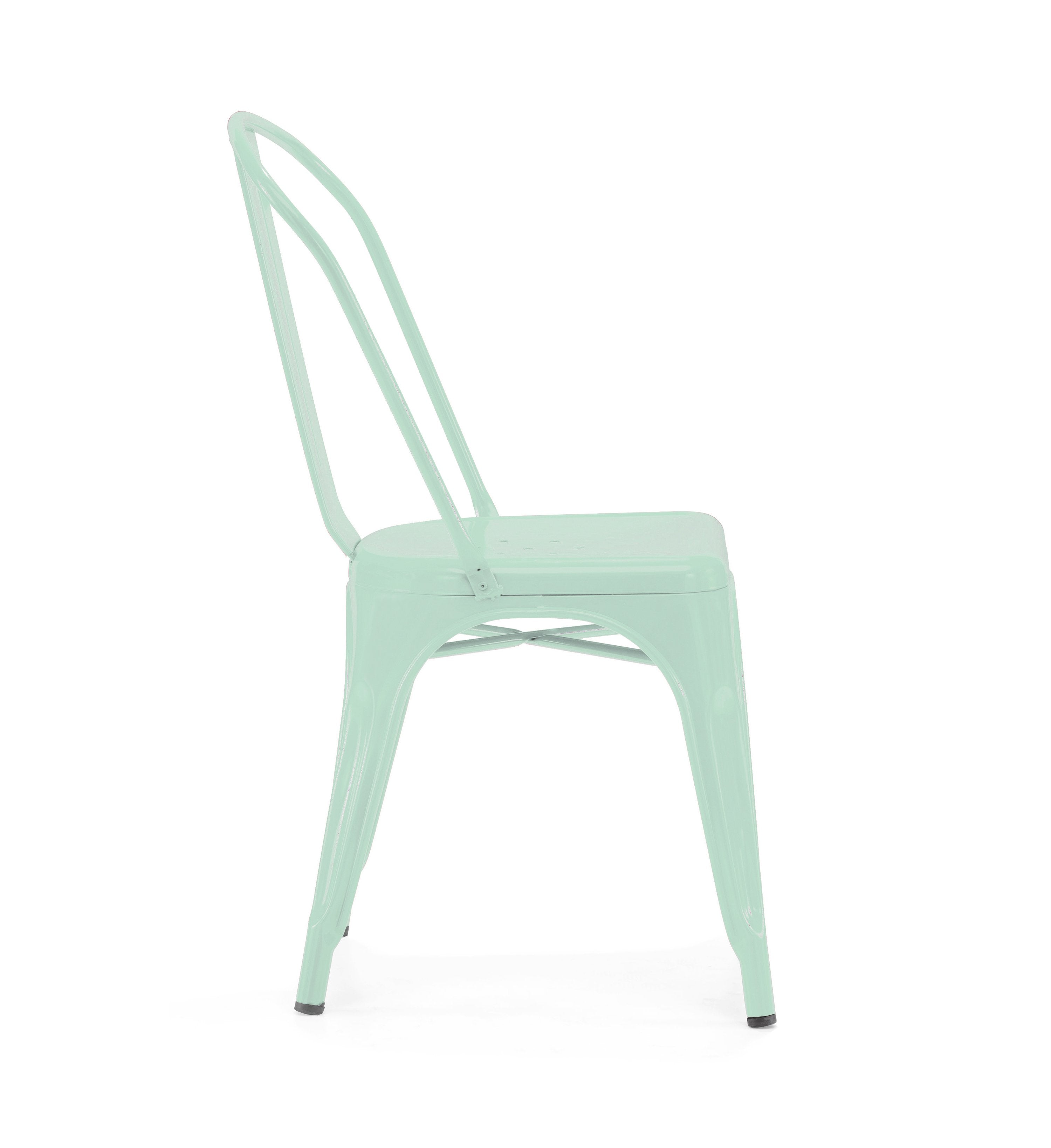 Tolix Style Steel Stackable Side Chair (Set of 4)