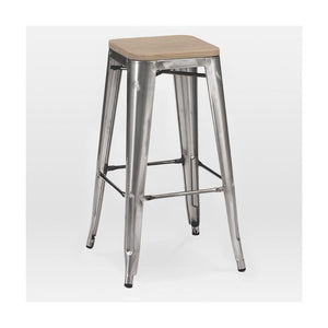 Tolix Style Steel Stackable Barstool 30 Inch