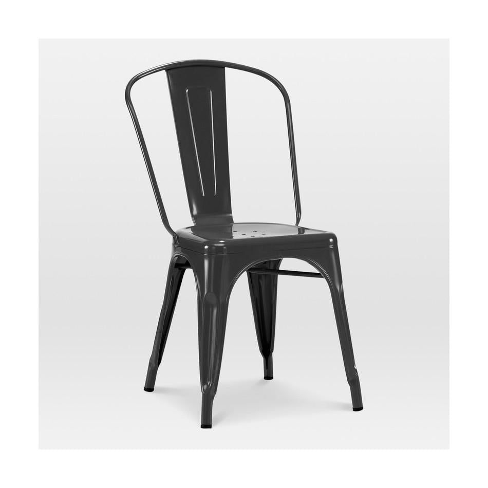 Tolix Style Steel Stackable Side Chair (Set of 4)