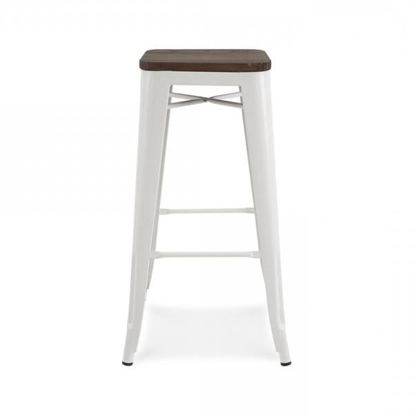 Tolix Style Steel Stackable Barstool 30 Inch