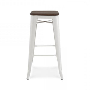 Tolix Style Steel Stackable Barstool 30 Inch