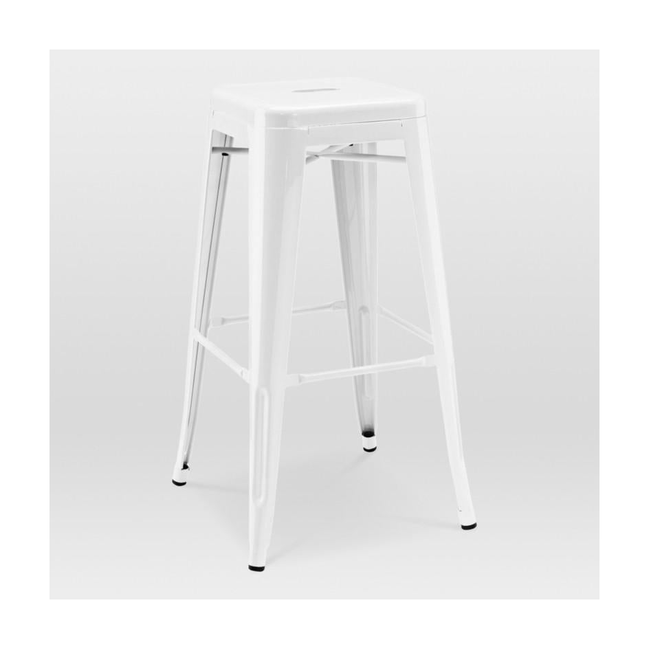 Tolix Style Steel Stackable Barstool 30 Inch