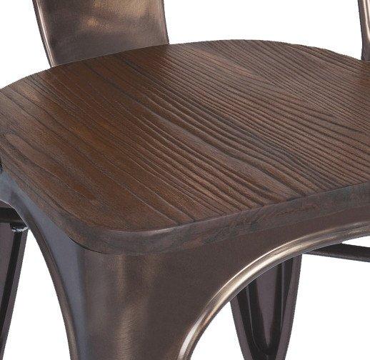 Tolix Style Steel Stackable Side Chair (Set of 4)