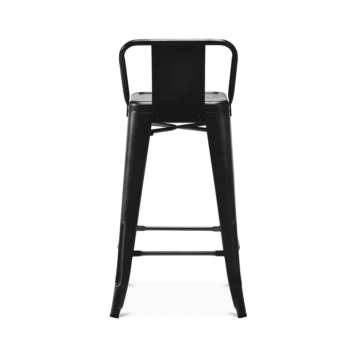 Tolix Style Low Back Steel Counter Stool 26 Inch
