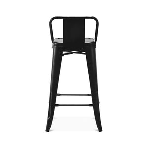Tolix Style Low Back Steel Counter Stool 26 Inch