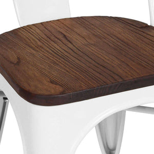 Tolix Style Steel Stackable Side Chair (Set of 4)