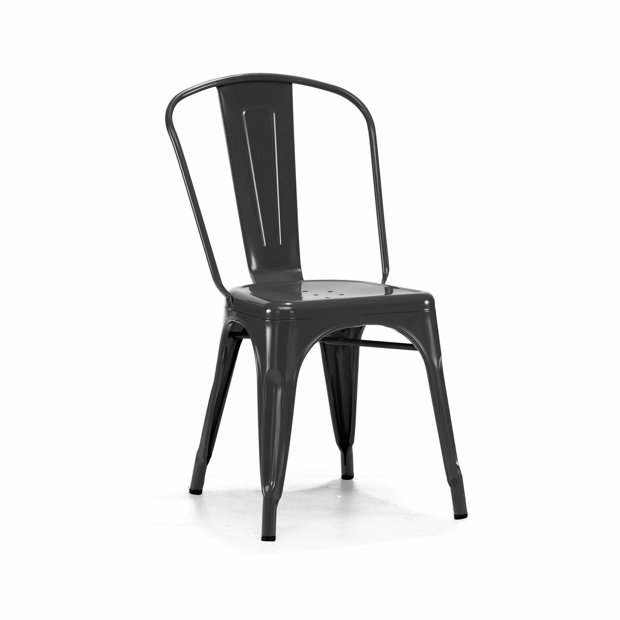 Tolix Style Steel Stackable Side Chair (Set of 4)