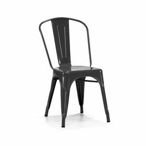Tolix Style Steel Stackable Side Chair (Set of 4)