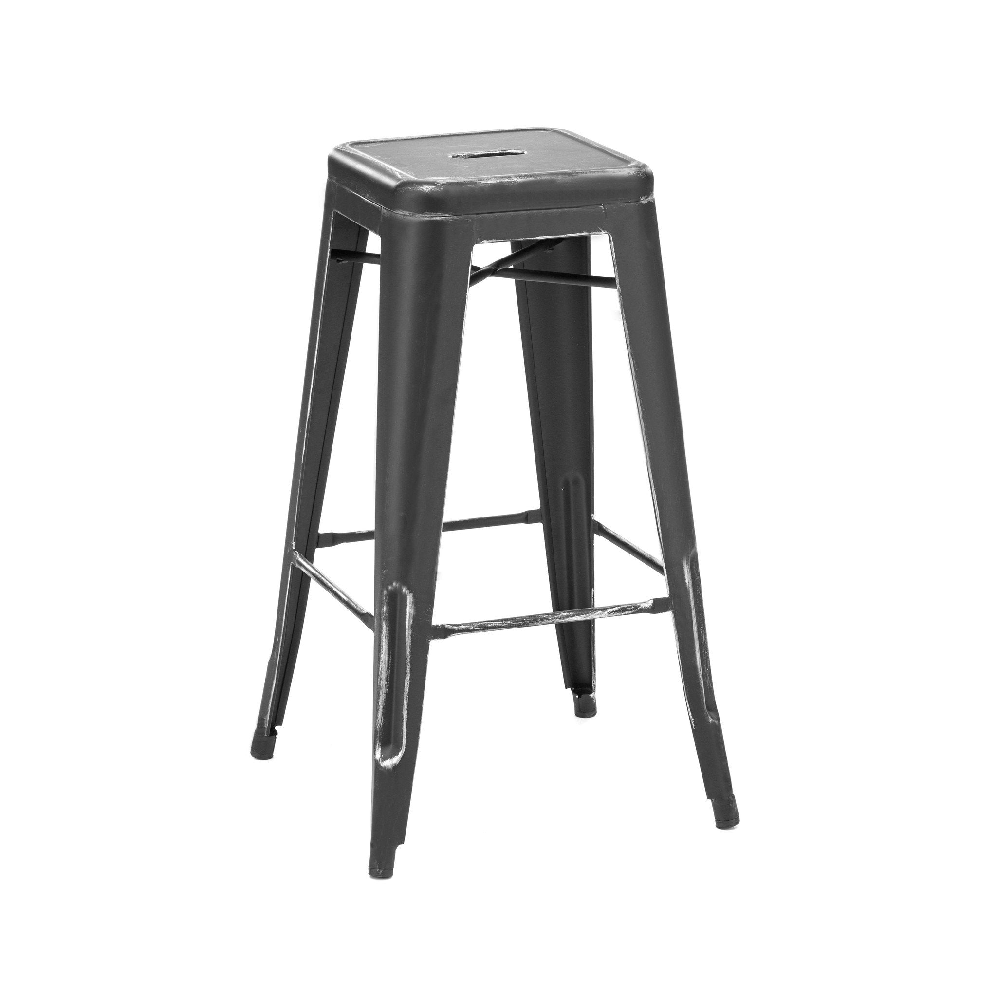 Tolix Style Steel Stackable Barstool 30 Inch