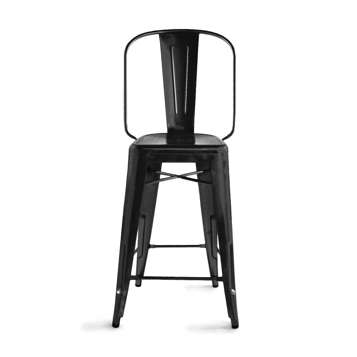 Tolix Style Steel Bar Chair 30 Inch