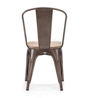 Tolix Style Steel Stackable Side Chair (Set of 4)