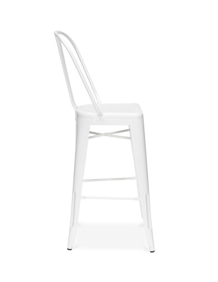 Tolix Style Steel Bar Chair 30 Inch
