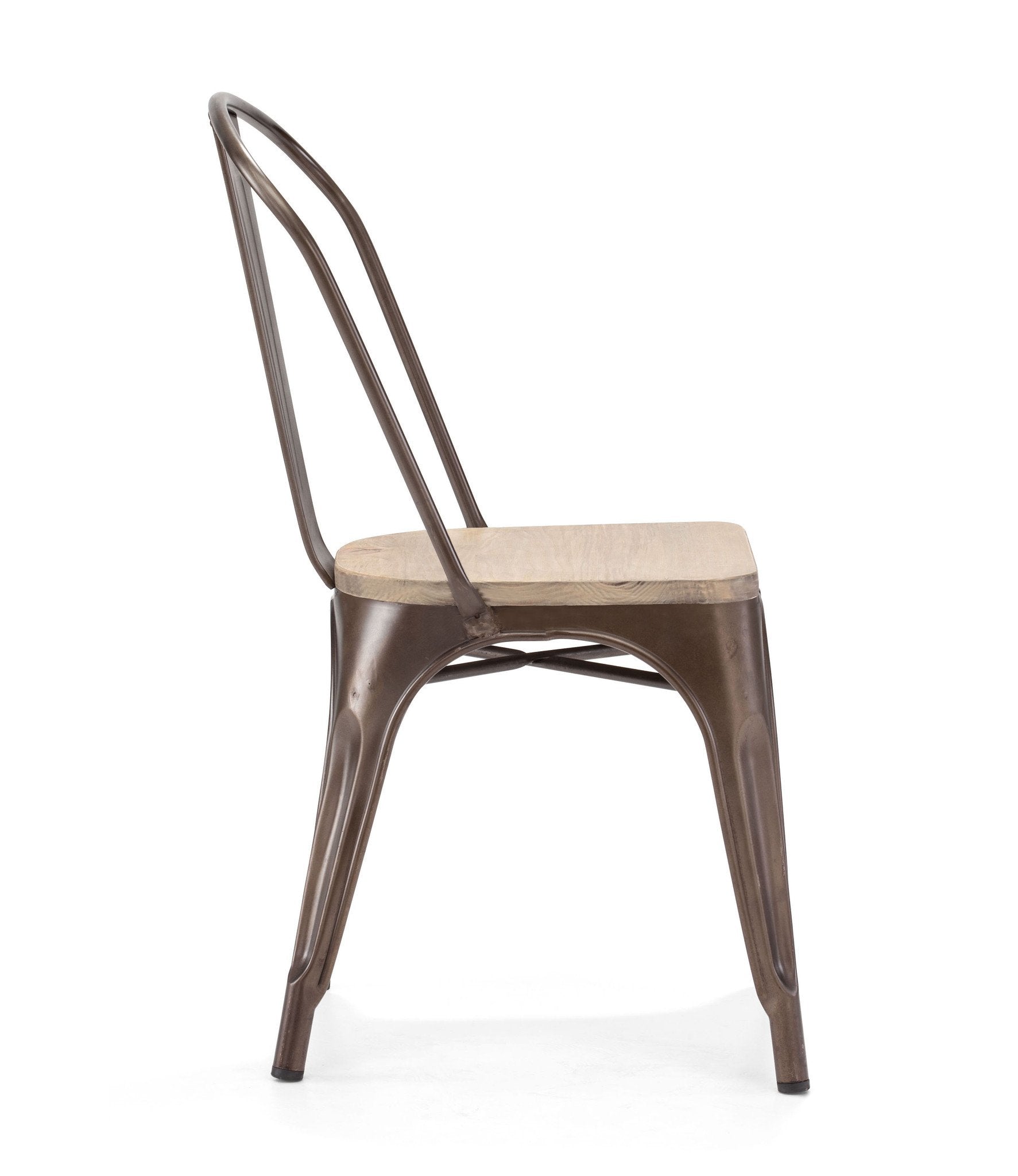 Tolix Style Steel Stackable Side Chair (Set of 4)
