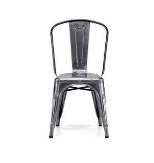 Tolix Style Steel Stackable Side Chair (Set of 4)