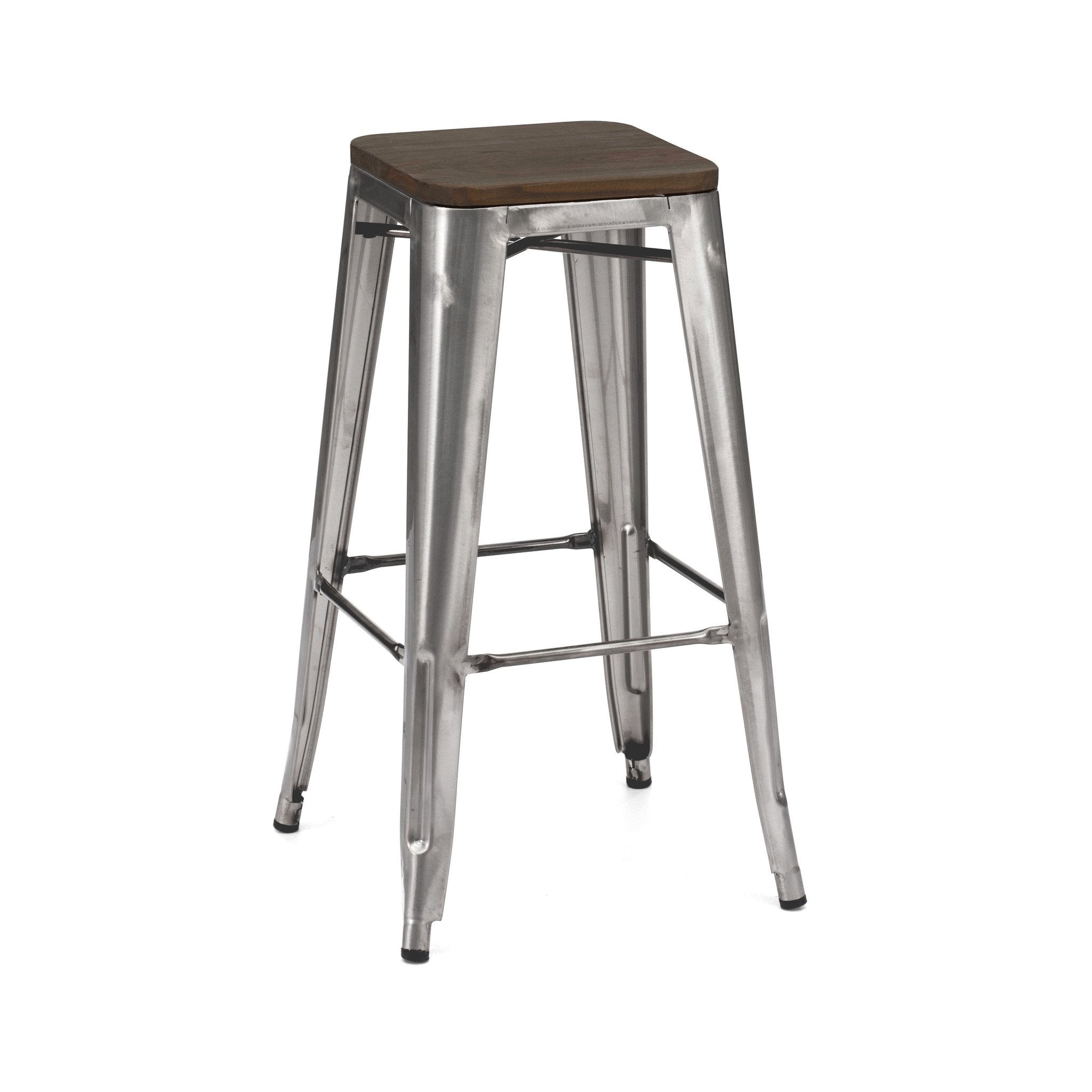 Tolix Style Steel Stackable Barstool 30 Inch