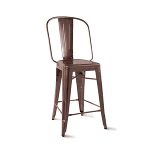 Tolix Style Steel Counter Chair 24 Inch